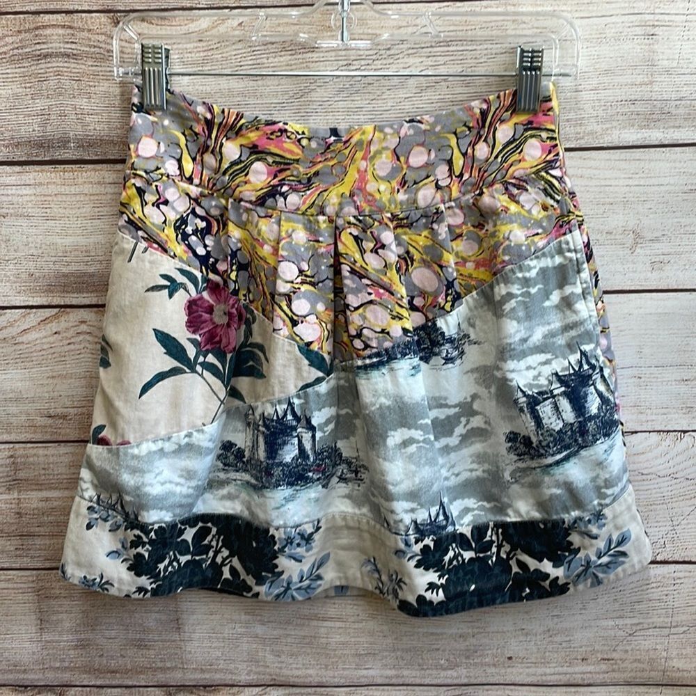 ‎ANTHROPOLOGIE LEIFNOTES BOHO PATCHWORK SKIRT - image 3